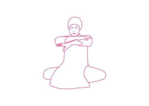 Глубокое дыхание с руками на уровне подбородка (3 мин)