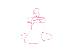 Глубокое дыхание с руками на уровне подбородка (3 мин)