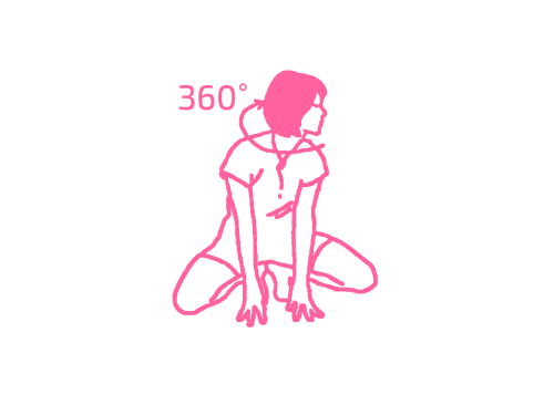 Вращение головой в Позе Лягушки (1 мин) Кундалини Йога