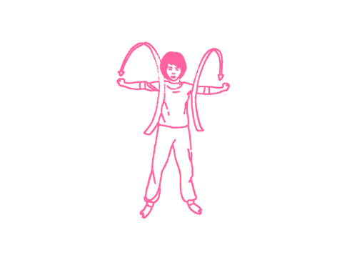 Вращения руками назад с мантрой ХАР ХАР ХАР ХАР ХАР ХАР ХАРИ (2 мин – 3 мин)