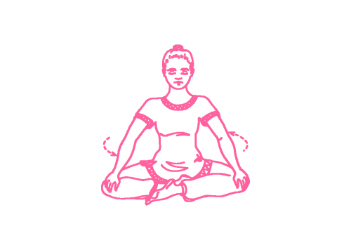 Вращения телом в Простой Позе против часовой стрелки (3-4 минуты) Кундалини Йога