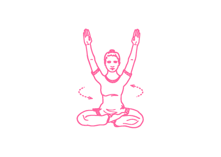 Вращения телом в Простой Позе против часовой стрелки (3-4 минуты)