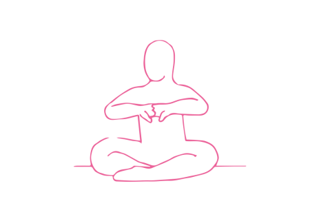 Вытягивание переплетённых рук вперед, вверх, к груди 4