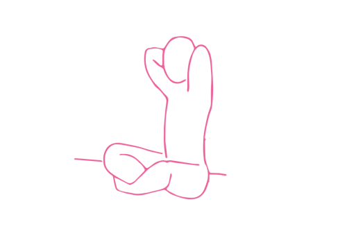 Вытягивание переплетённых за шеей рук 1