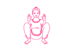 Вытягивание рук в стороны на 60 градусов в Позе Ворона (1 мин) 1