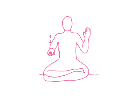 Взмахи правой рукой на 30 градусов вверх 1. Кундалини Йога